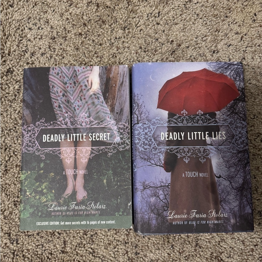 Laurie Faria Stolarz Book Set with Red Umbrella